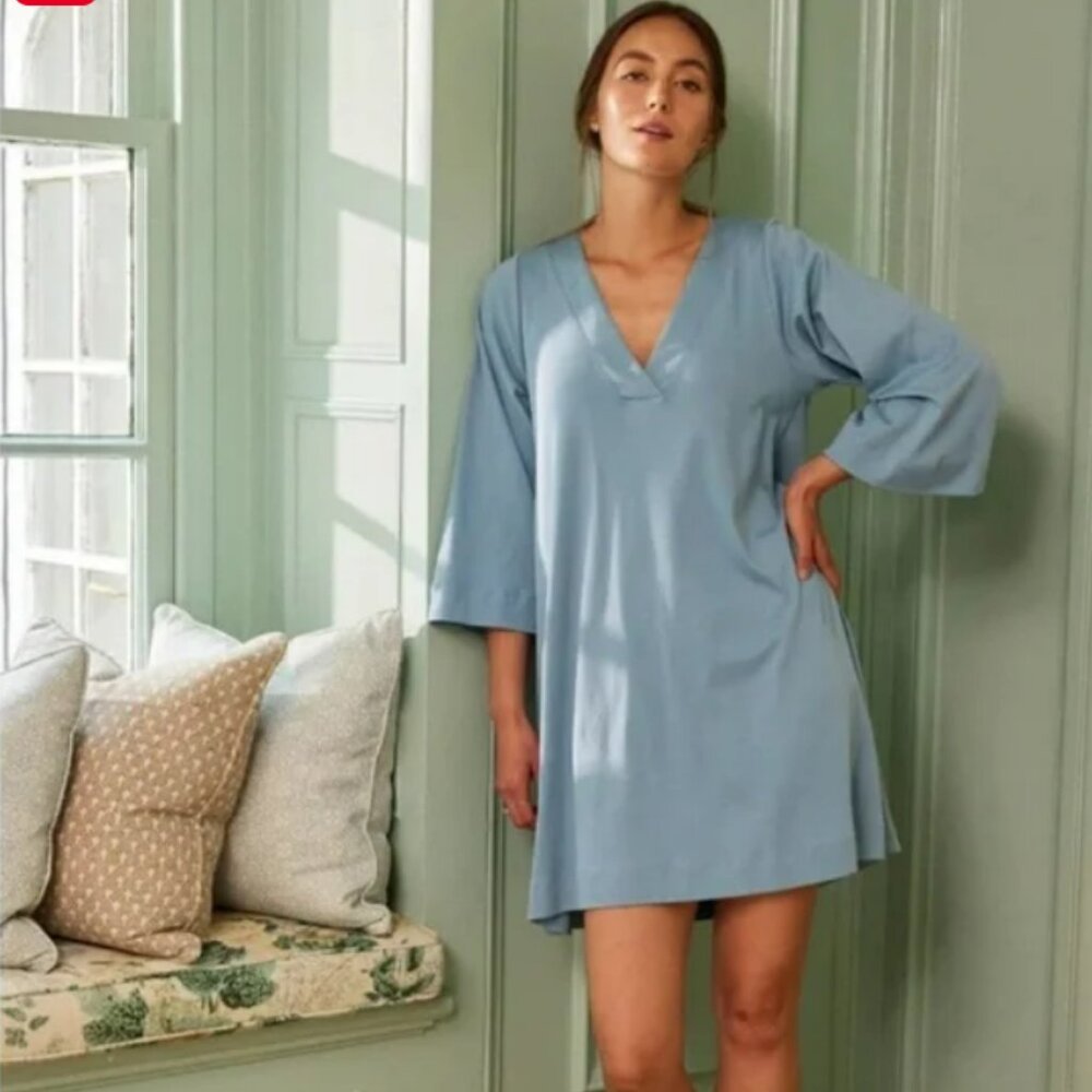 Lake Pajamas - Pima Cotton V Neck Dress